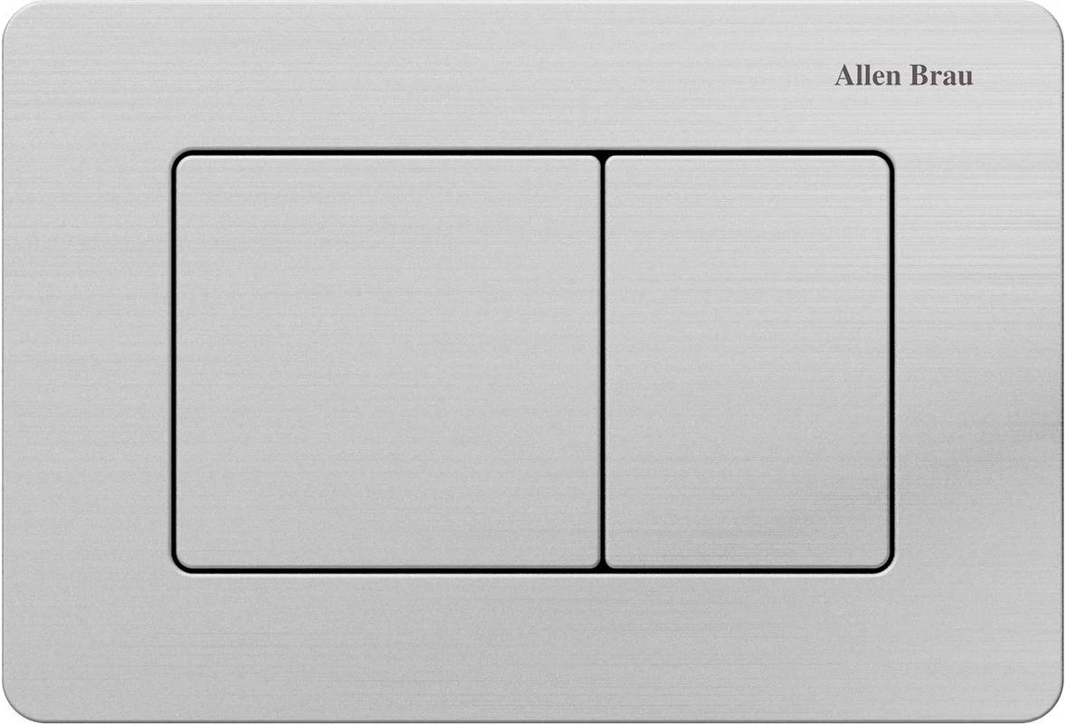 Кнопка двойного смыва, пневм., для инсталляции д/унитаза, (сталь цв.браш.никель), Infinity