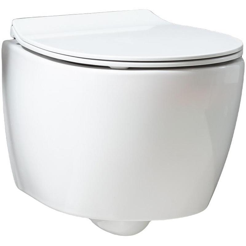 Унитаз подвесной 510х363мм, безободковый, без сиденья, (цв.белый), Fantasy ZZ