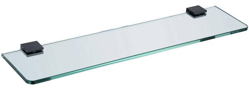 Полка 500мм, (стекло прозрачное 8мм, держат.цв.черный матовый), Infinity ZZ