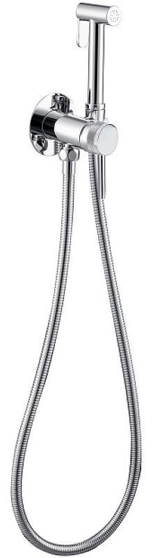 Смеситель совмещённый с гигиеническим душем, (готовый комплект: лейка, шланг, скрытая часть), (цв.хром), Priority XX