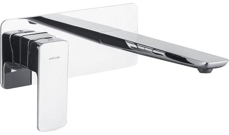 Смеситель для раковины, встраиваемый в стену, излив 200мм, встраив.часть в компл., (цв.хром), Infinity ZZ