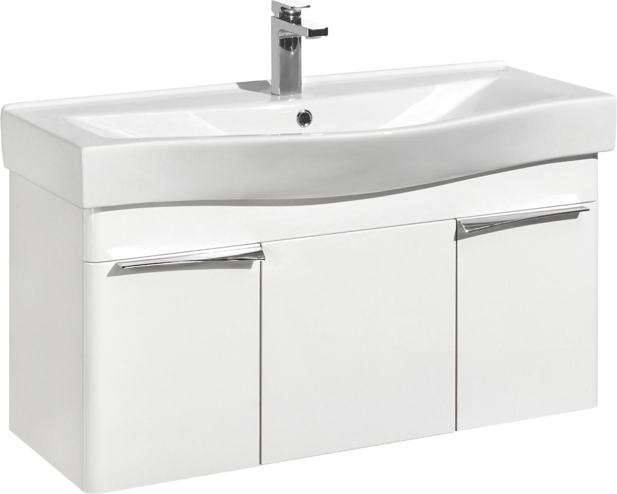 Тумба подвесная Беверли-100 см, без раковины, цв.белый ZZ