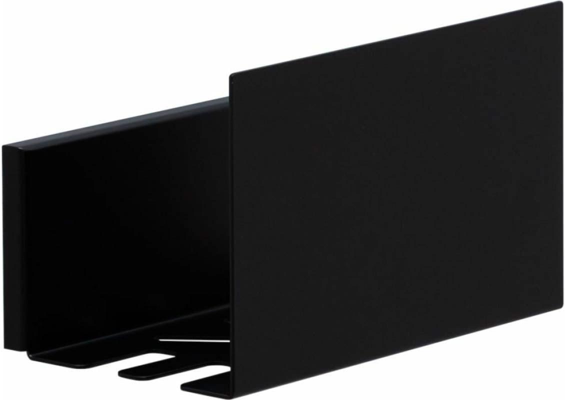 Полка Магнум 20х12 см с крючками, цв. черный ZZ