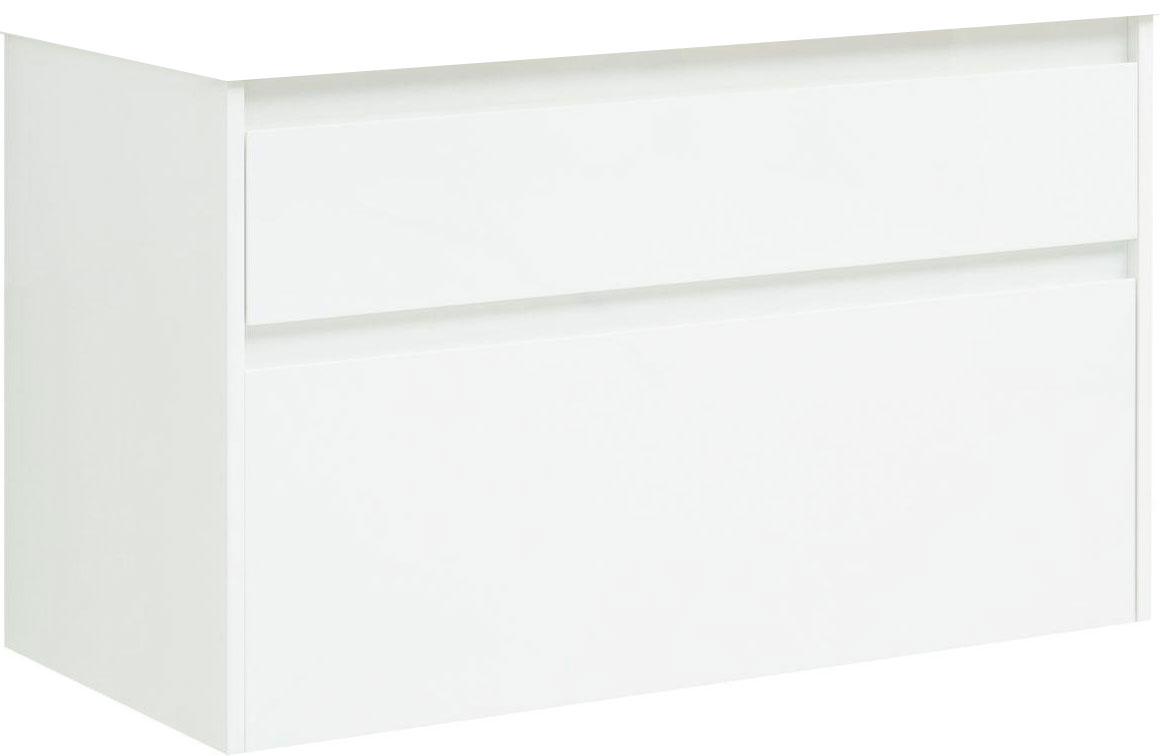 Тумба подвесная "Nova Lite" - 100 см, цвет белый, 2 выдвижн. ящик, БЕЗ раковины  ZZ