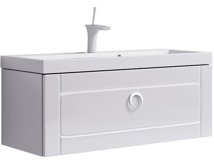 Тумба подвесная Инфинити-100 см, цвет белый, БЕЗ раковины ZZ