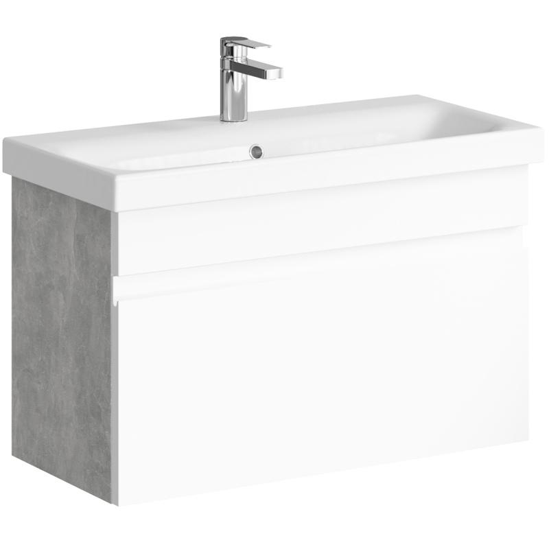 Тумба подвесная Smart 80 бетон светлый, БЕЗ раковины (S-UM-MOD80SL/1) ZZ