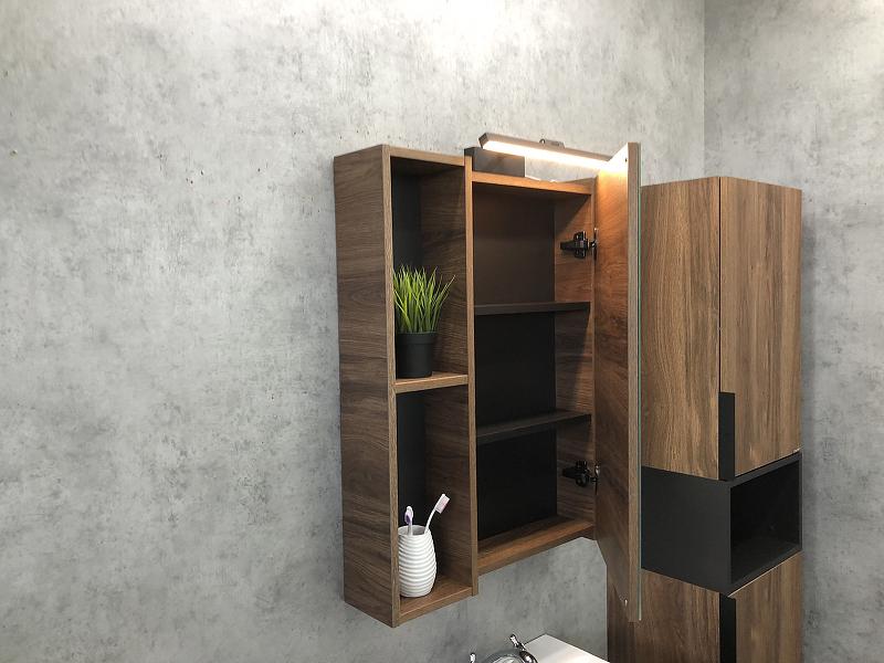 Зеркало-шкаф "Штутгарт-60" дуб, цв.тёмно-коричневый ZZ