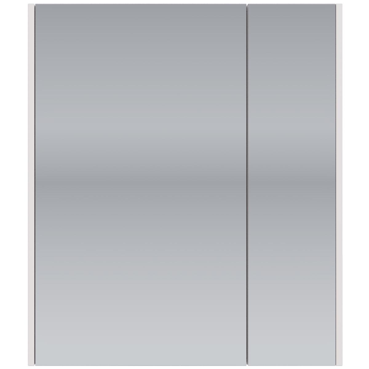 Шкаф зеркальный PRIME, 60 см, 2 дверцы, 2 стеклянные полки, белый ZZ