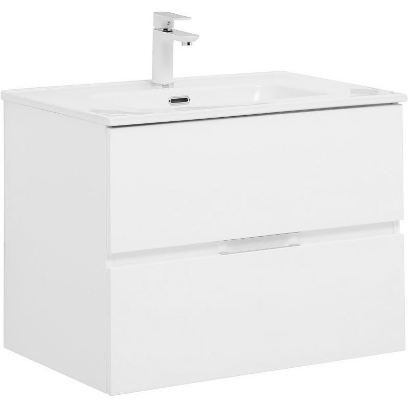 Тумба подвесная Алвита new 70 см, 2 выдвижн. ящик, , БЕЗ раковины арт.284027, цв.белый матовый, ZZ