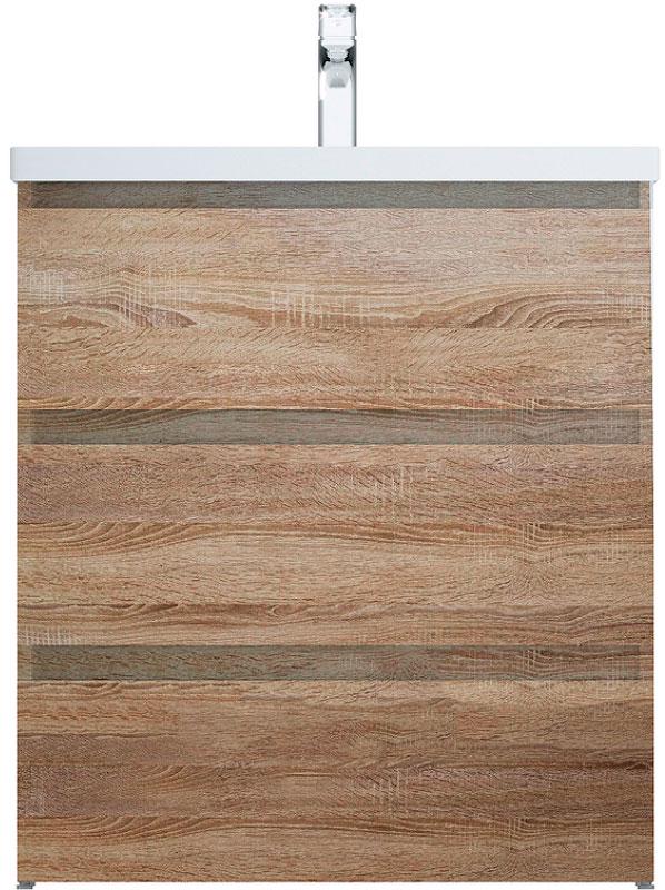Тумба с раковиной напольная 75 см Gem S, цвет светлый дуб ZZ