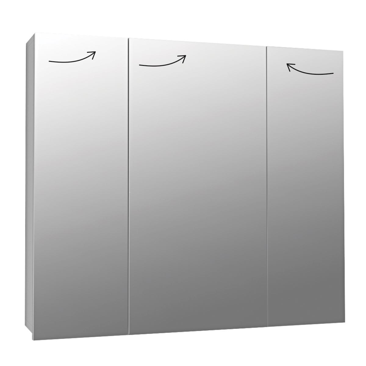 Зеркало-шкаф Almi-80 см, цв.белый ZZ