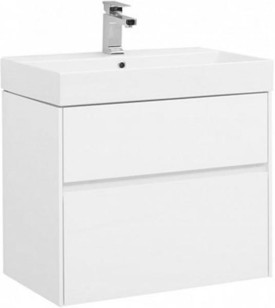 Тумба подвесная под раковину Бруклин 70 белый, 695х436 мм,  БЕЗ раковины Sanovit (198207), 2 выдвижный ящика, цв. белый