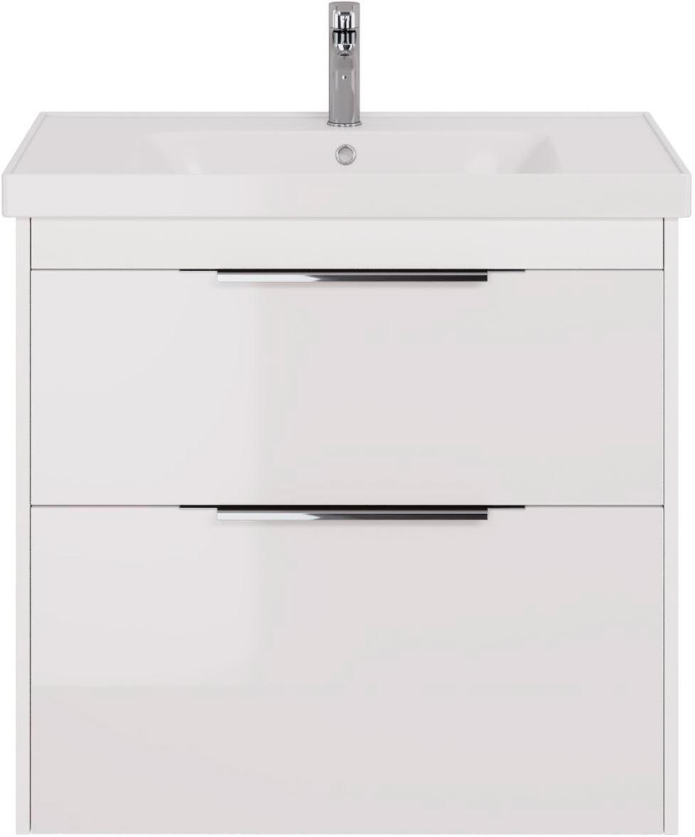 Тумба подвесная "PRIME"-90 см, 2 выдвижн.ящик, БЕЗ раковины арт.641617, цв.белый, ZZ