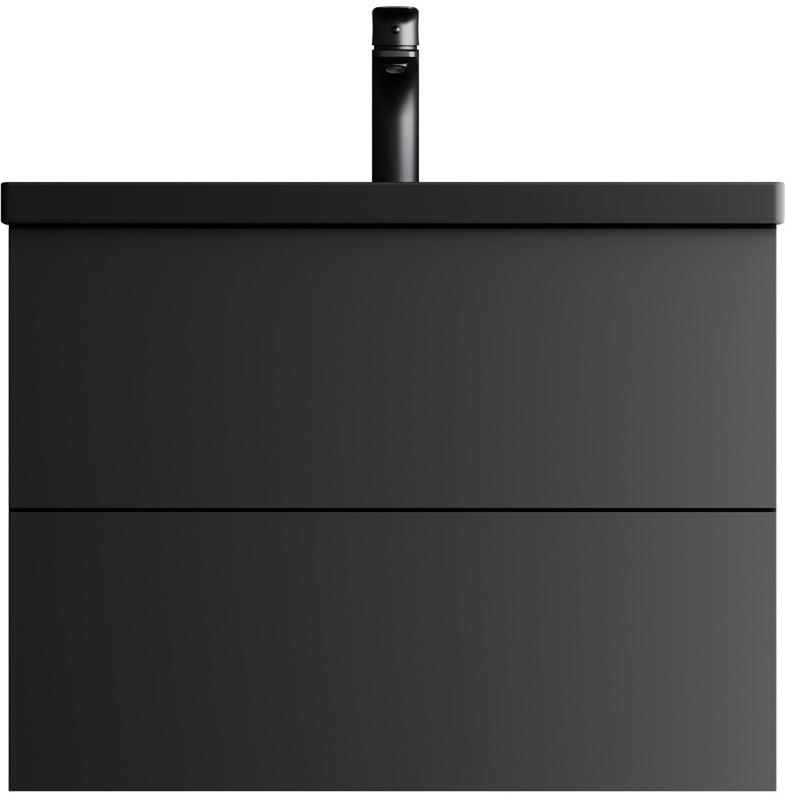 Тумба подвесная под раковину 75 AM.PM Gem M90FHX07522BM 2 ящика черная ZZ