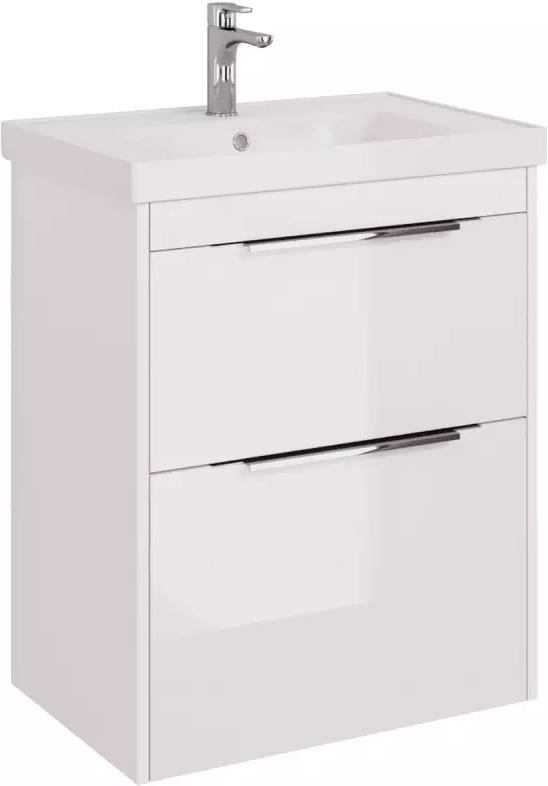 Тумба подвесная "PRIME"-70 см, 2 выдвижн.ящик, БЕЗ раковины арт.641600, цв.белый KL