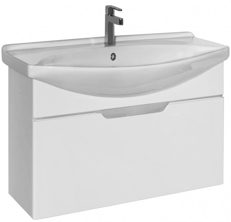 Тумба подвесная "Laguna"-75, 1 ящик, БЕЗ раковины, цв.белый ZZ