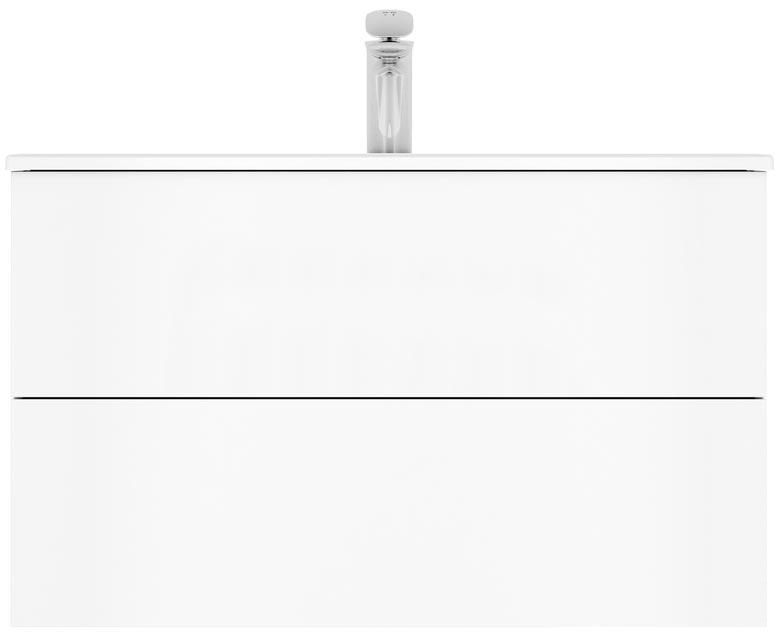 Тумба подвесная Spirit 80см, 2 ящика, открывание нажатием,  БЕЗ раковины, цв.белый XX