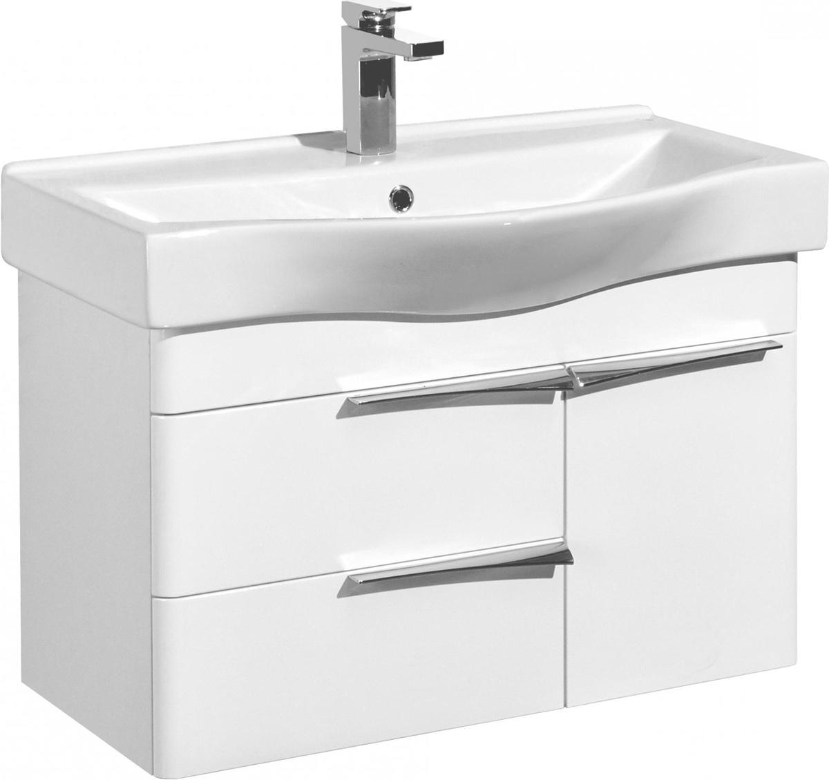 Тумба подвесная 80 см, без раковины "Беверли", цв.белый