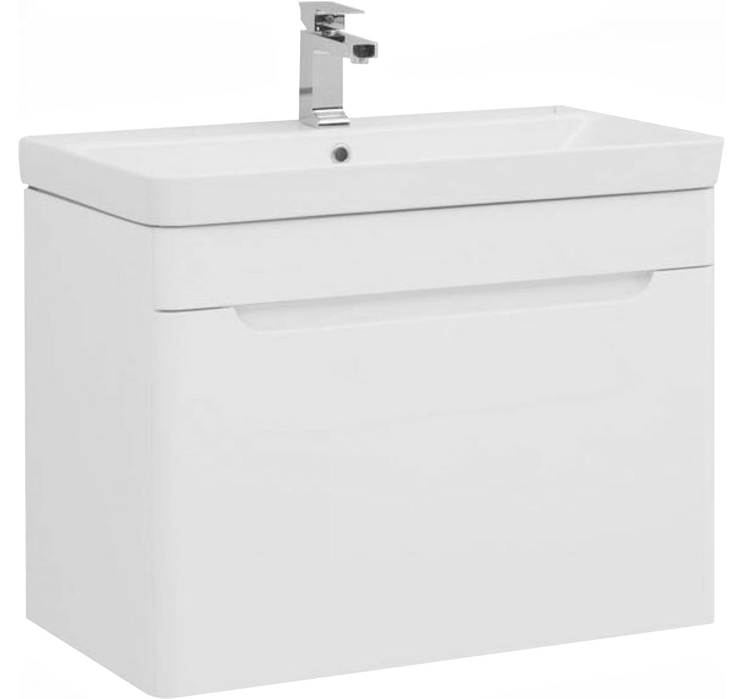 Тумба подвесная София 80 цв.белый глянец без раковины Sanovit 80 XX