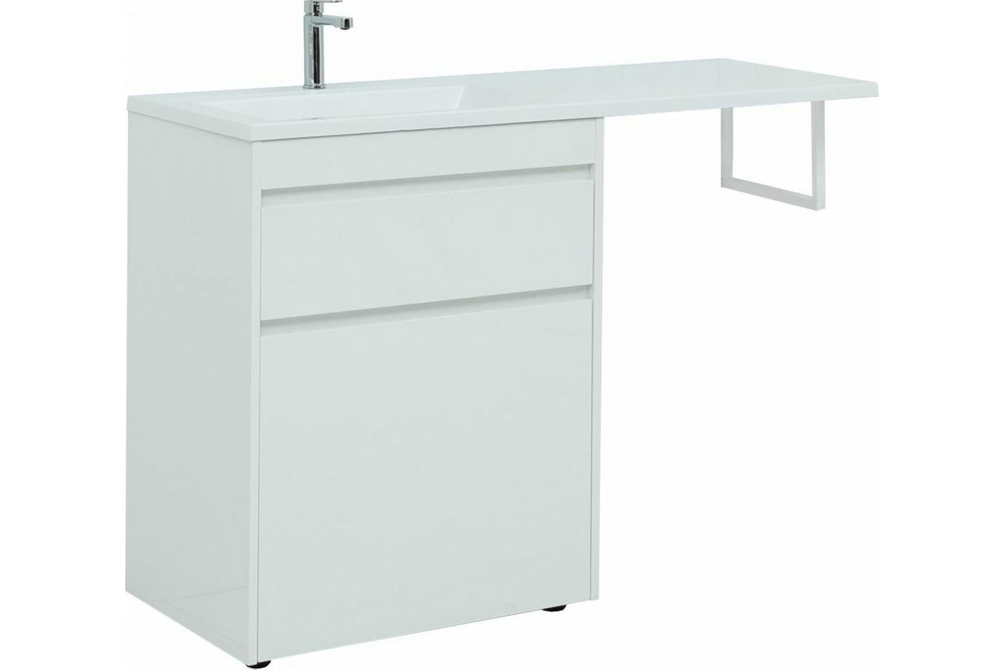 Тумба пнапольная "Токио"- 68 см, цвет белый, 1 выдвижн. ящик, БЕЗ раковины над стиральной машиной "Даллас" ZZ