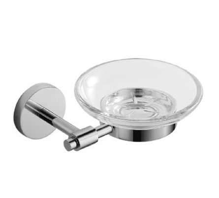 Мыльница настенная, хром/стекло   ZZ