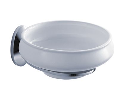 Мыльница настенная, хром/керамика  ZZ