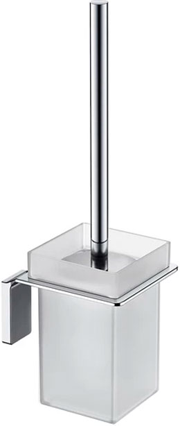 Ершик настенный, цв. хром глянец, матовое стекло. ZZ