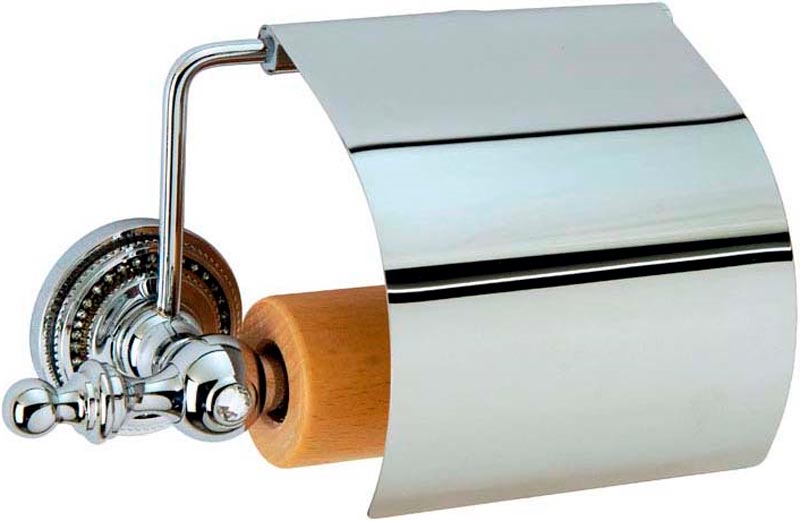 Держатель для туалетной бумаги с крышкой Brillante, крепеж в комплекте, хром XX