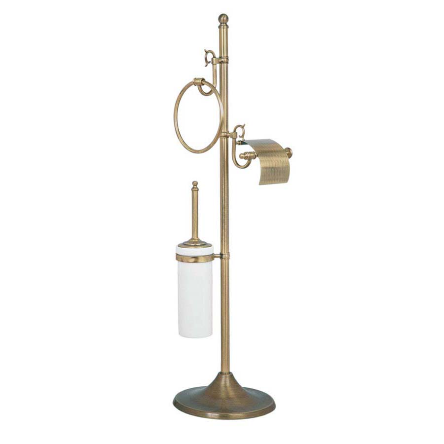Стойка напольная Medici с ершиком, держ. для туал.бумаги и держ. для полотенец, бронза ZZ