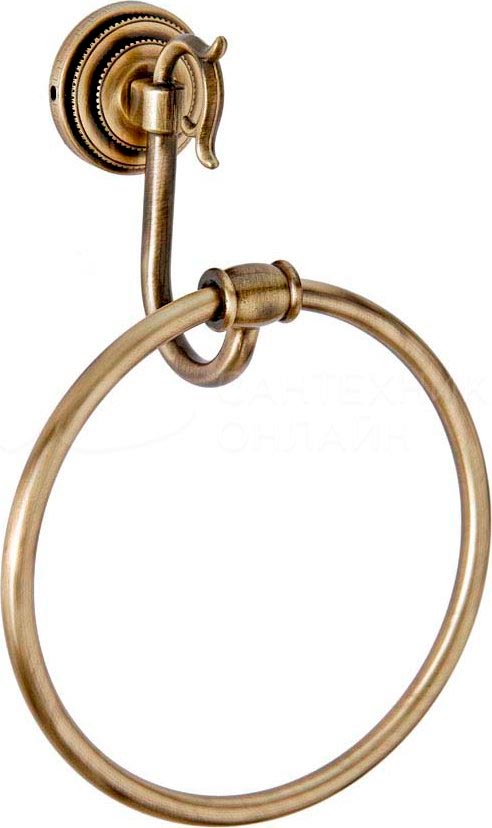 Держатель для полотенца круглый, цв. брашированная бронза, ZZ