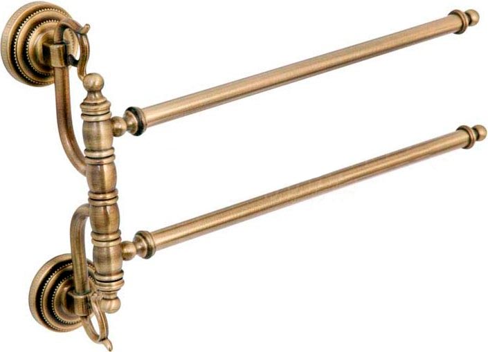 Держатель для полотенца двойной, цв. брашированная бронза, ZZ