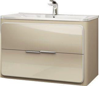 Тумба "Кальма" 890*470*580 мм подвесная, БЕЗ раковины "Аллегро 900", цвет "олива" глянец, крепеж в комплекте KL