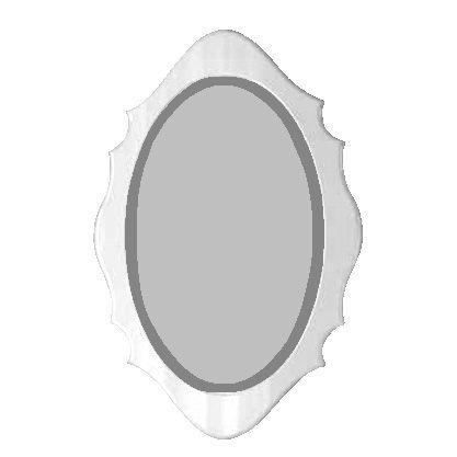 Зеркало Меро 790*30*1060 мм, цвет белый глянец, крепеж в комплекте KL