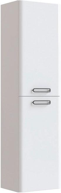 Шкаф-пенал подвесной 40 универсальный,  белый, 40x30x150 см, цв. белый глянец, фурнит. черная, ZZ