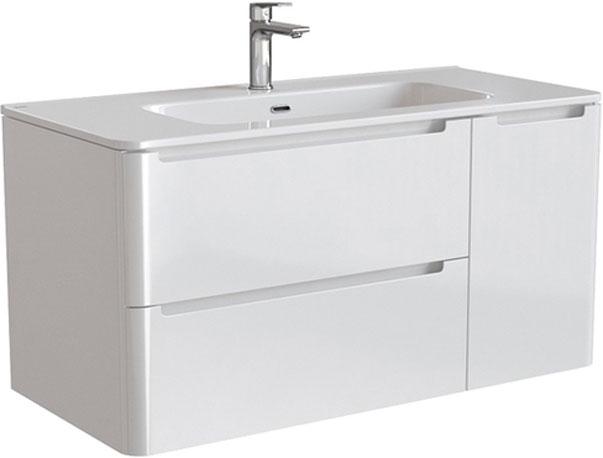 Тумба подвесная "Edifice"-100 см, БЕЗ раковины, цвет белый ZZ