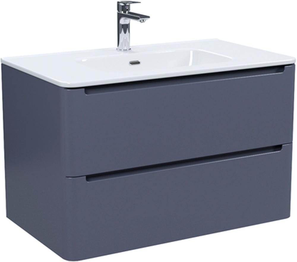 Комплект мебели Edifice 470х802х500 см, тумба подвесная, два выдвижн. ящика, раковина в комплекте, цв темно-серый, ZZ
