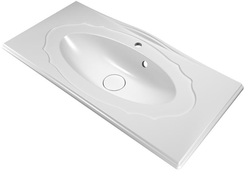 Раковина"Гармония" 80см.  для тумбы Меро, без перелива, белая KL