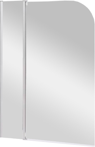 Шторка на ванну 1000хh1400мм, поворотная, с неподв.сегментом, Правая/Левая, (стекло прозрачное 4мм, профиль цв.серый), Relax ZZ