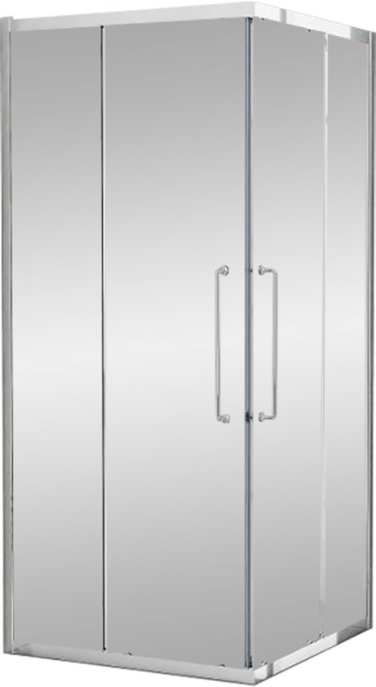 Душевой уголок 900х900хh2000мм, квадратн., 2 сдвижные дверцы с 2-мя неподв. сегм. (стекло прозрачное 8 мм, фурнит. цв.хром), Relax ZZ