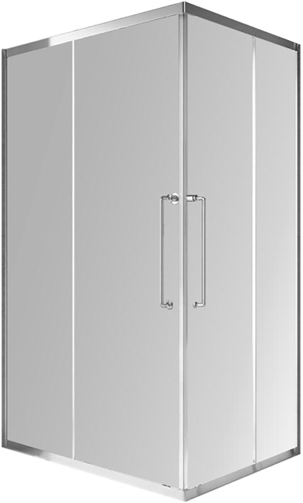 Душевой уголок 1200х900хh2000мм, прямоуг., 2 сдвижные дверцы с 2-мя неподв. сегм. (стекло прозрачное 8 мм, фурнит. цв.хром), Relax ZZ