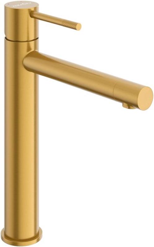 Смеситель для раковины, Высокий, без д/к, (цв.брашированное золото), Relax ZZ