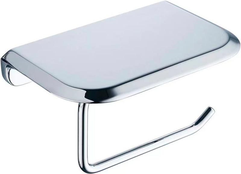 Держатель для туалетной бумаги, с полочкой, (цв.хром), Liner ZZ