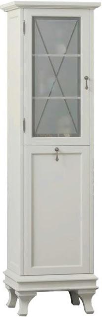 Пенал Борджи напольный 443*1670*360 мм, петли слева, с бельевой корзиной, цвет слоновая кость ZZ