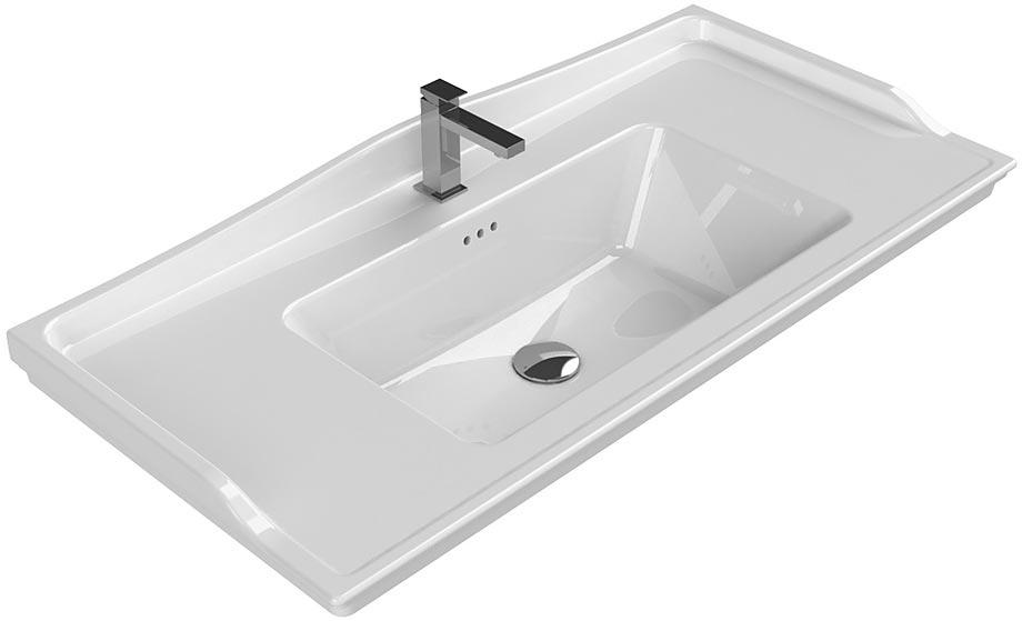 Раковина Кападокия 100 для тумбы Оникс, Карат, белая (БЕЗ ТУМБЫ НЕ ПРОДАЕТСЯ!)