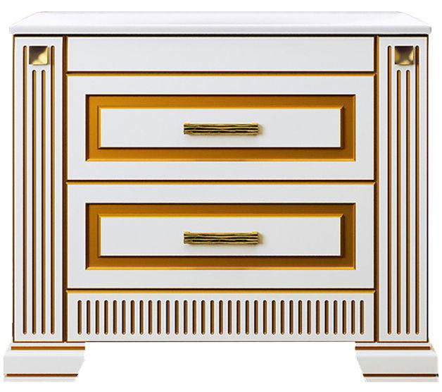 Тумба напольная Оникс 100, 1030*855*450 мм, цвет белый/золотая патина, БЕЗ рак. n126396 Кападокия 100 (ст рак.Прима 1000)