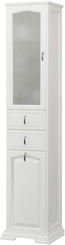 Пенал Риспекто 40, напольный 430/1982/380 мм, левый, с бел. корзиной, цвет белый матовый (9003) ZZ