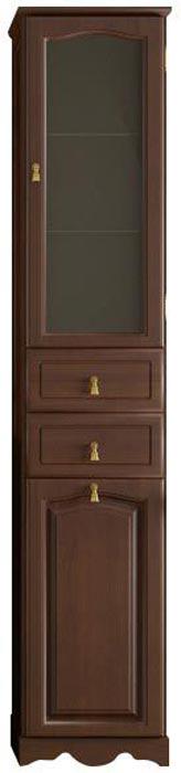 Пенал Риспекто напольный 404*1988*380мм, правый, с бел. корзиной, цвет Нагал(орех) ZZ