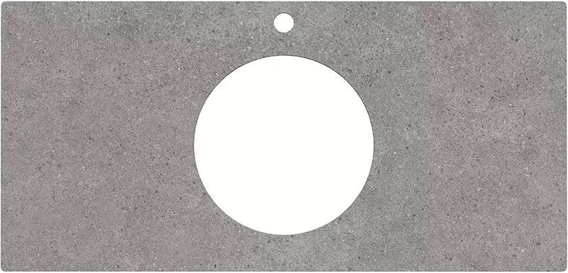 Cтолешница из плитки для мебели Plaza, 100 см, для раковин встраиваемых сверху, "Фондамента" цв. серый