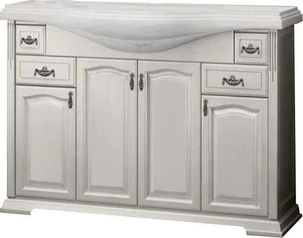 Тумба напольная Риспекто 120, 1210x905x510 мм, цвет белый матовый, БЕЗ раковины Классик-Кировит 120 (ном. n052326) ZZ