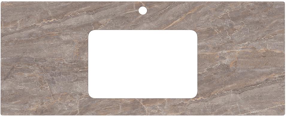 Спец. изделие декоративное 120 см для раковин, встраиваемых снизу, цвет парнас пепельный лаппатированный